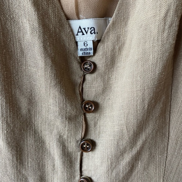 Ava sleeveless crop wide leg jumper in tan size 6 - Picture 2 of 2